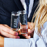 Set Of Two Personalised Couples Shot Glasses