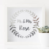 Personalised Mr And Mrs Framed Print