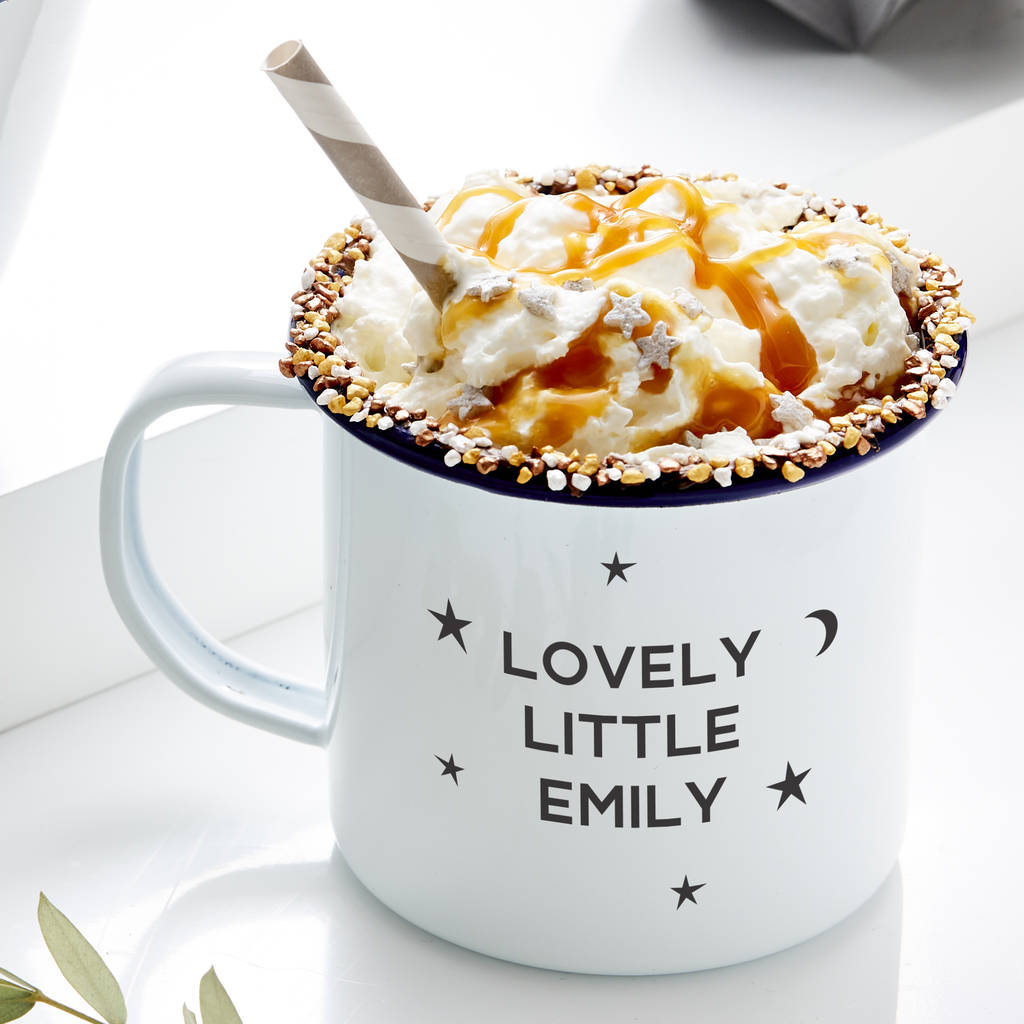 Starry Night Personalised Enamel Mug