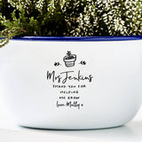 Enamel Planter Personalised Teacher Gift