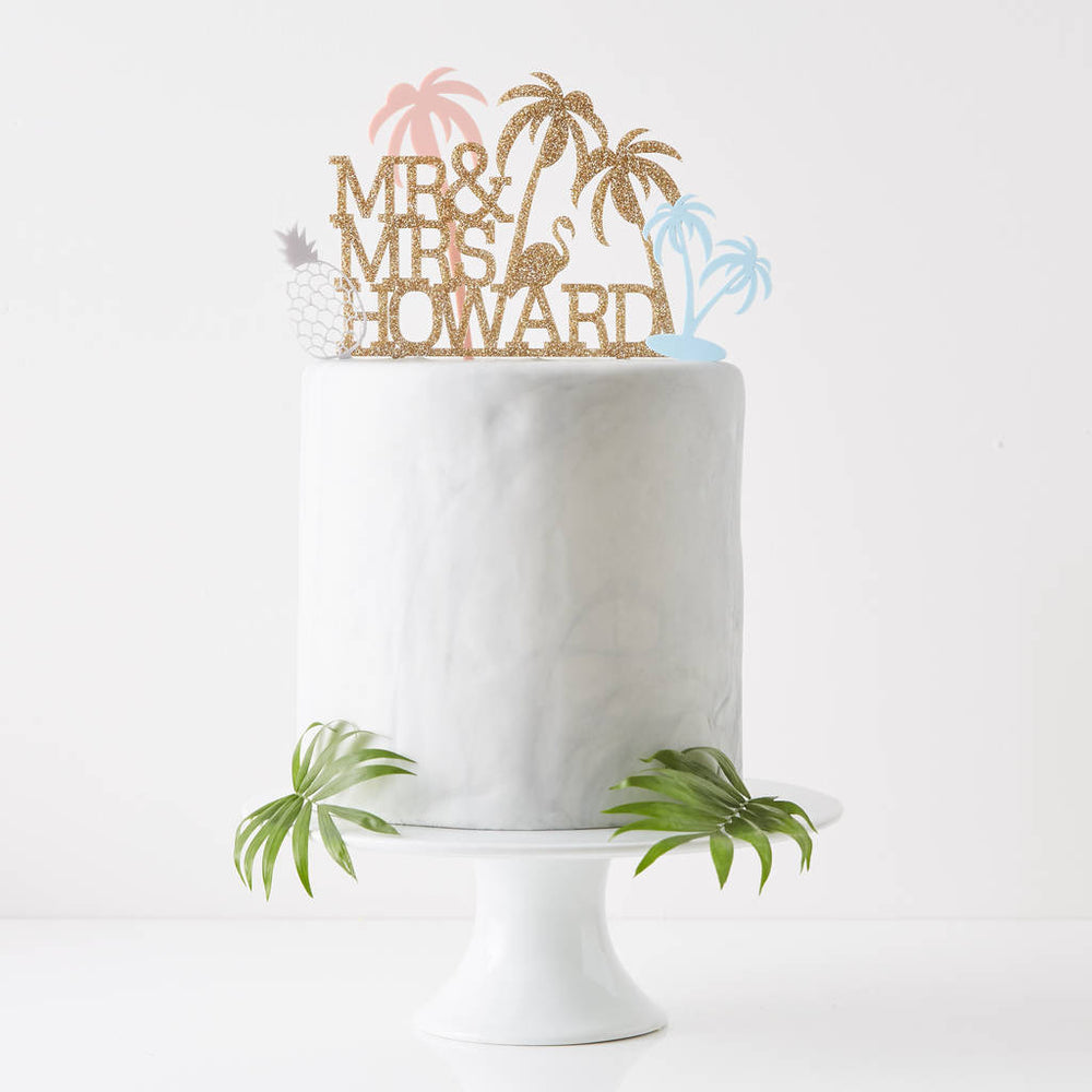 Tropical Personalised Cake Topper