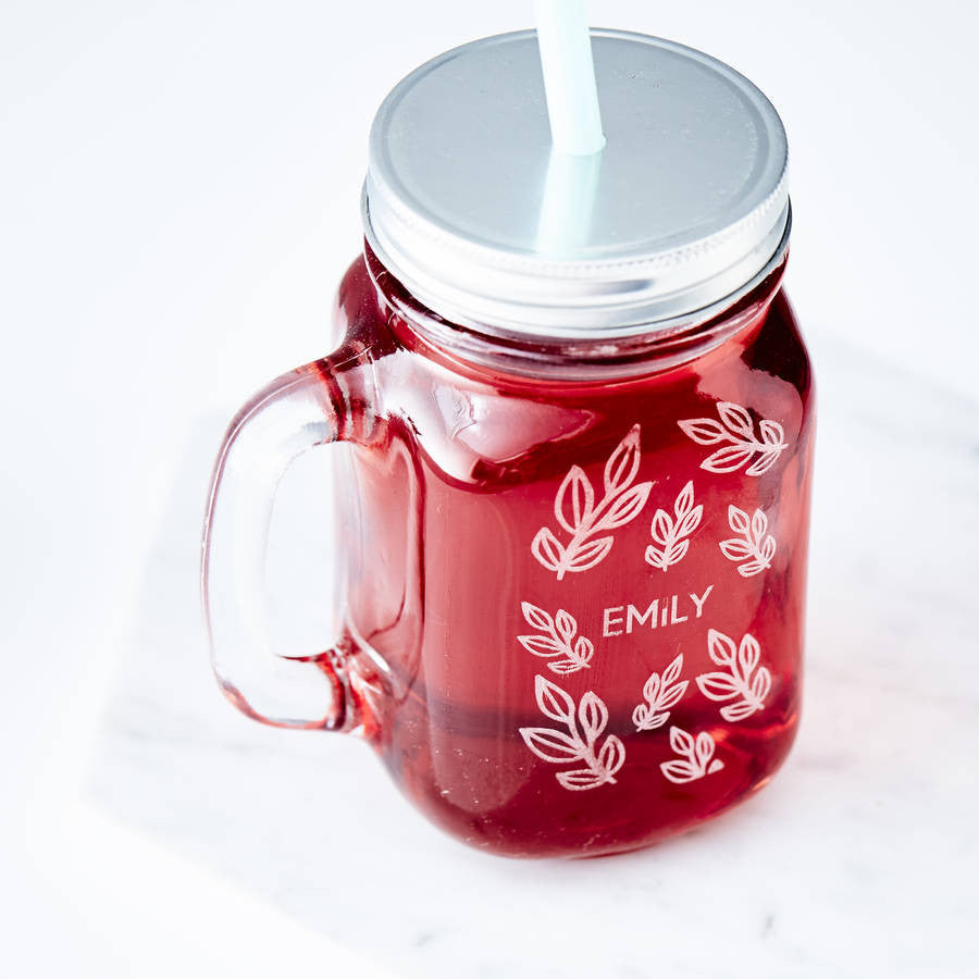 Vine Personalised Mason jar