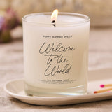 Welcome To The World Personalised Candle - Spark More Joy