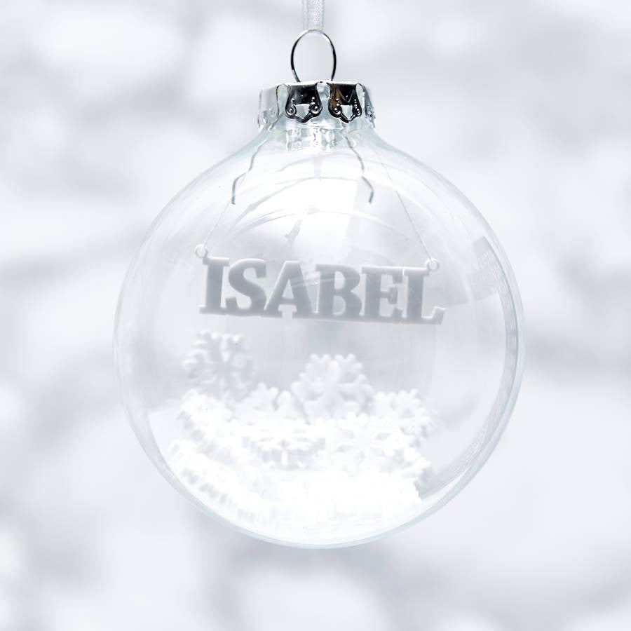 Snowflakes Personalised Christmas Bauble