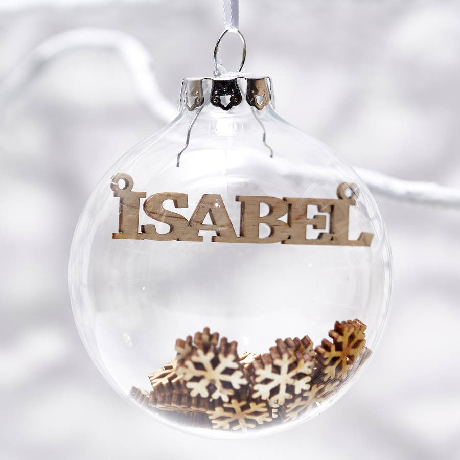 Snowflakes Personalised Christmas Bauble