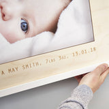 Wooden Personalised Baby Photo Frame