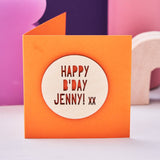 Wooden Personalised Birthday Card