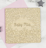 Wooden Personalised New Baby Card