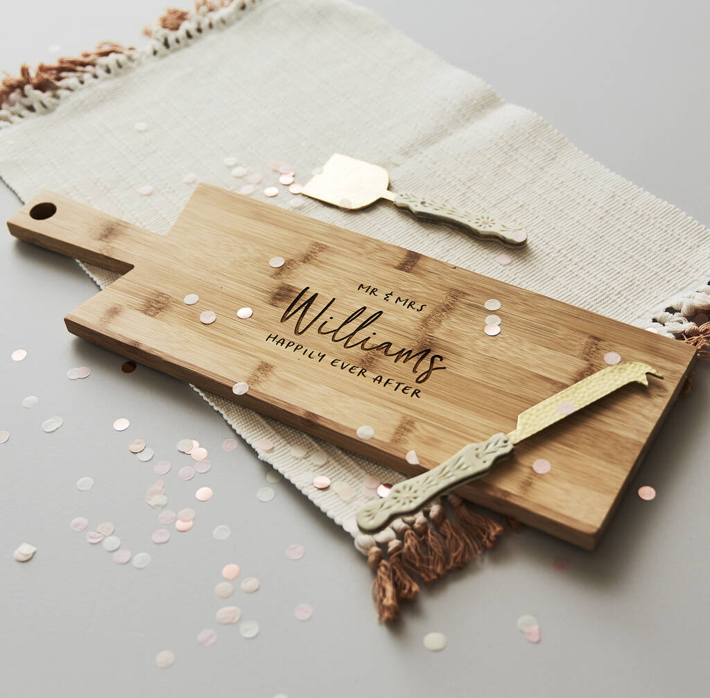 Wooden Personalised Wedding Chopping/Cheese Board
