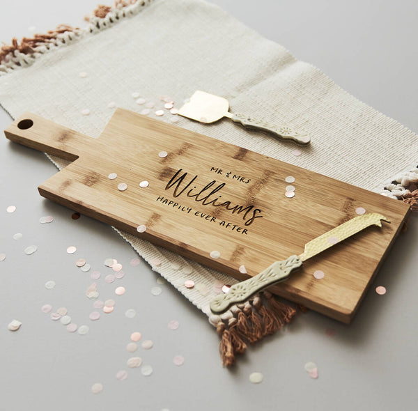 Wooden Personalised Wedding Chopping/Cheese Board
