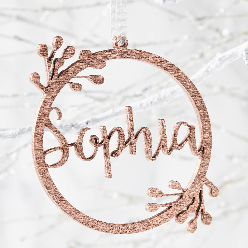 Wreath Personalised Christmas Decoration