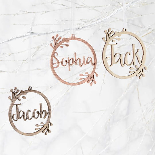 Wreath Personalised Christmas Decoration